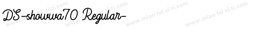 DS-showwa70 Regular字体转换